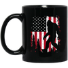 Bigfoot 4th Of July, American Love, USA Flag, Patriotic Gift Black Mug