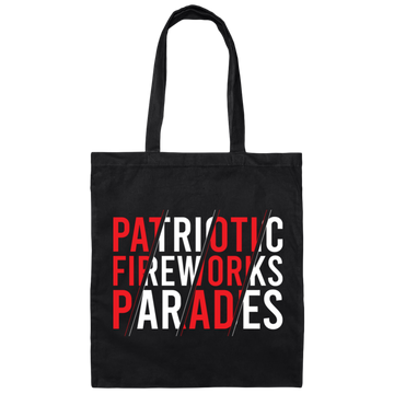 Patriotic Fireworks Parades, July 4th, America Lover Canvas Tote Bag