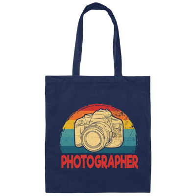 Camera Lover, Photographer Gift, Filmer Retro, Gift For Cameraman Canvas Tote Bag