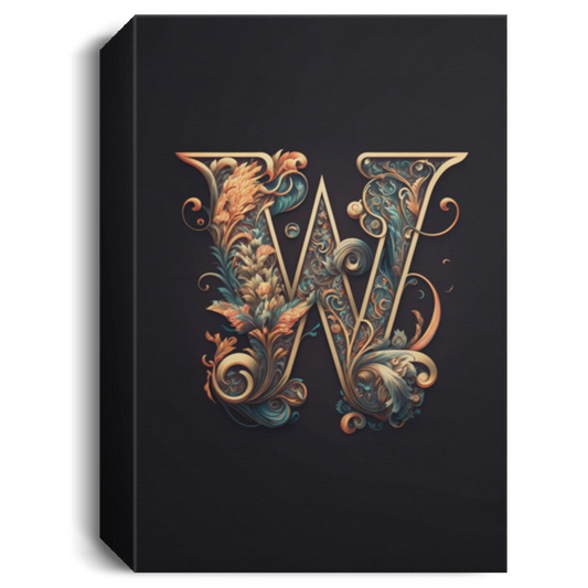 W Letter, Gift For Who Named W Letter, Classic W Gift Canvas