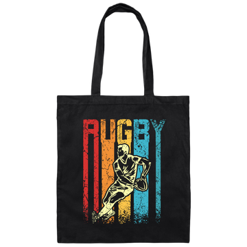 Retro Rugby Like Sport Love To Play Rugby Canvas Tote Bag