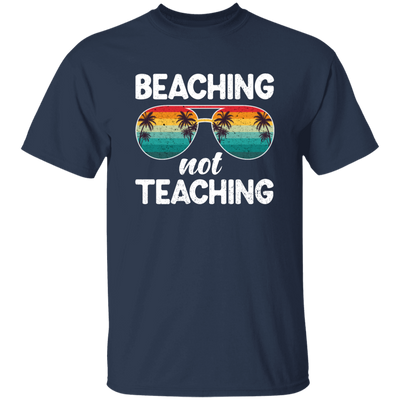 Summer Sunglasses Gift, Vintage Sunset Beaching Not Teaching Summer Unisex T-Shirt