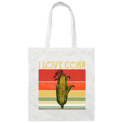I Love Corn Retro Corn My Corn Here Canvas Tote Bag