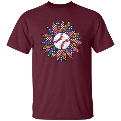 American Baseball, Sunflower Baseball, Leopard Sunflower-1 Unisex T-Shirt