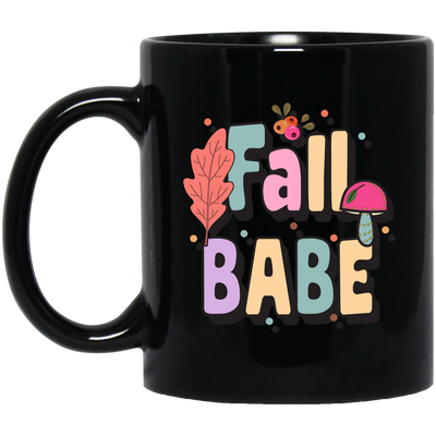 Fall Babe, love Fall, Fall Season, Fall Air, Groovy Fall Black Mug