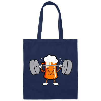 Beer Workout, Funny Beer Lover, Beer Love Gift, Beer Do Exercise Canvas Tote Bag