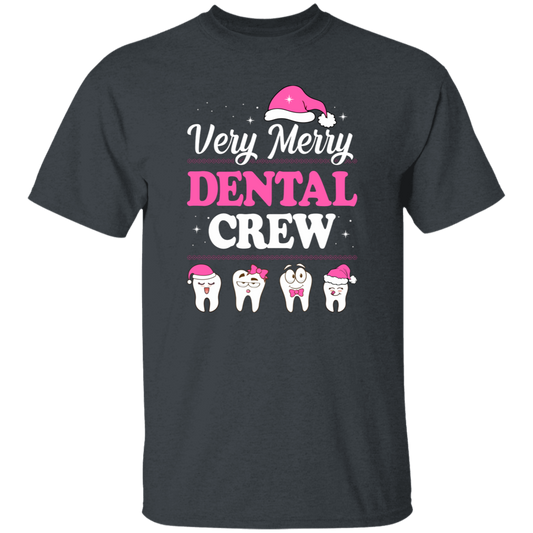 Very Merry Dental Crew, Set Of Tooth, Trendy Christmas, Merry Christmas, Trendy Christmas Unisex T-Shirt