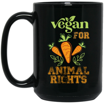 Love Carrot, Carrot Lover Gift, Vegan For Animal Right Black Mug