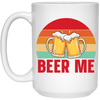 Beer Me, Retro Beer, Cheer Up, Retro Drinking White Mug