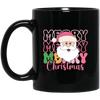 Merry Christmas, Santa Head, Funny Santa, Funny Xmas Black Mug