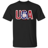 USA Flag, American Sunflower, Retro American Flower Unisex T-Shirt