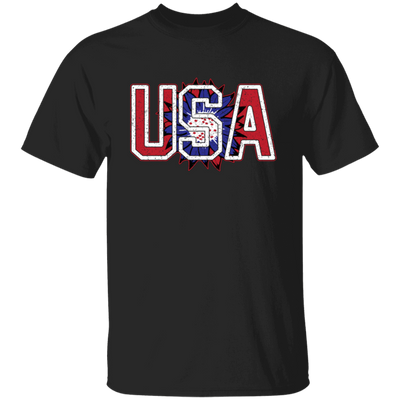 USA Flag, American Sunflower, Retro American Flower Unisex T-Shirt