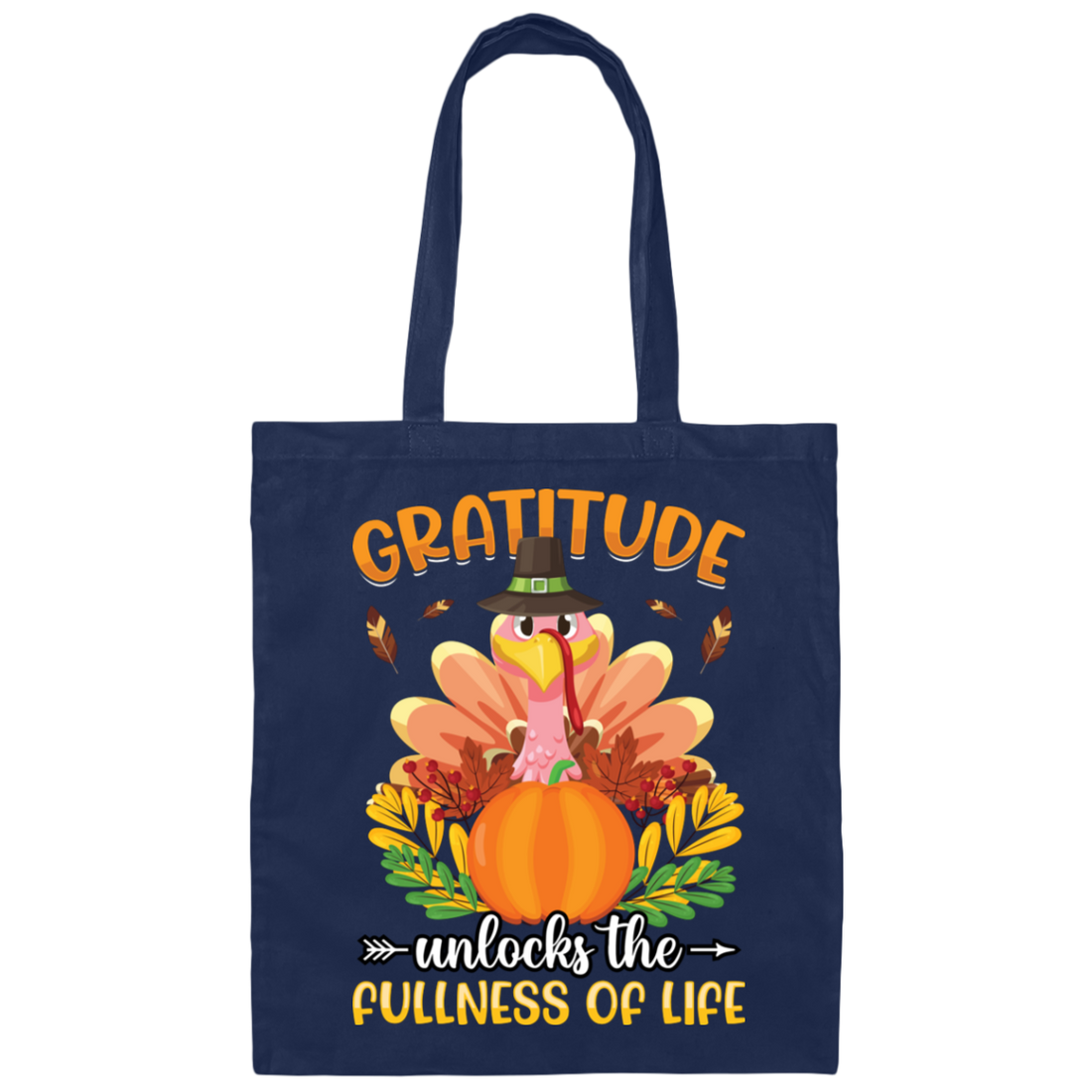 Gratitude Unlocks The Fullness Of Life, Thankful's Day Canvas Tote Bag