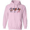 Peace Love Texas, Texas State, America Lover Pullover Hoodie