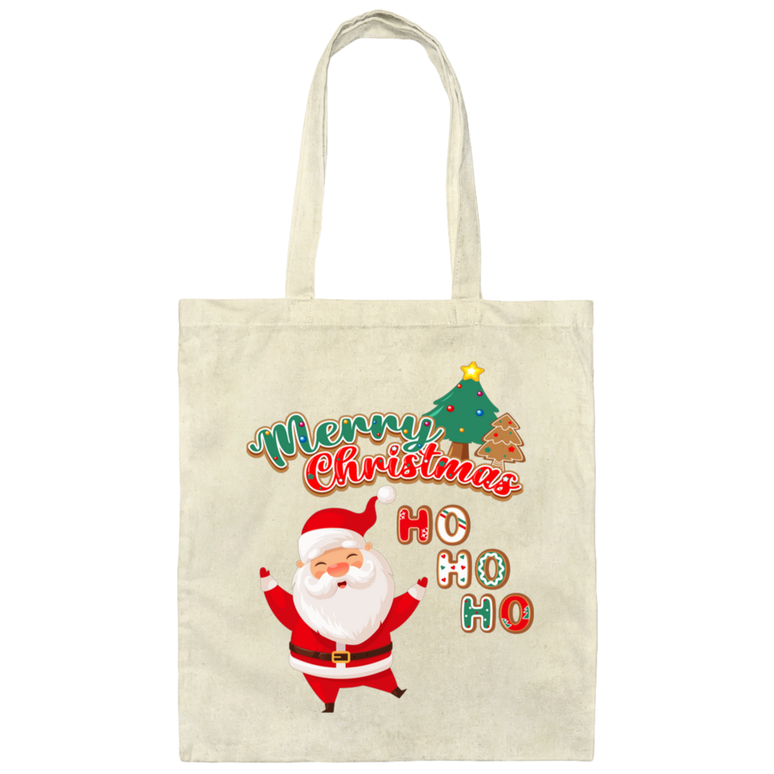 Merry Christmas, Ho Ho Ho, Love Christmas Canvas Tote Bag