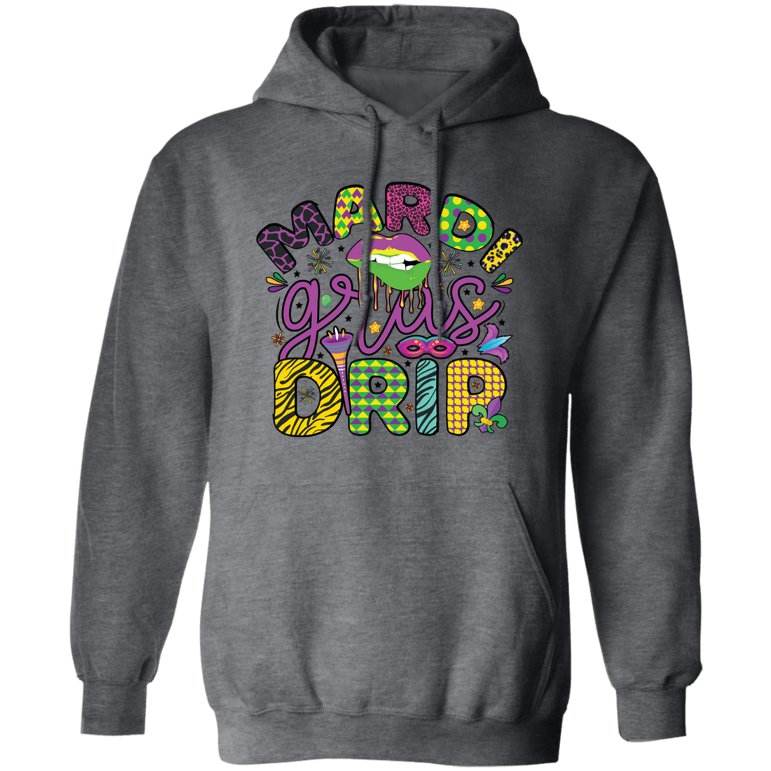 Mardi Gras Drir, Mardi Gras Holiday, Mardi Gras Day Pullover Hoodie