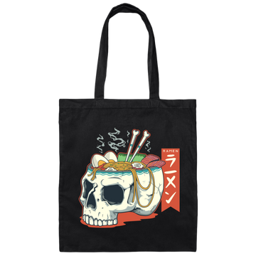 Ramen In The Skull Bowl Love Japnaese Noodles Canvas Tote Bag