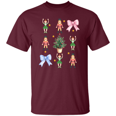 Nutcracker Xmas, Coquette Ribbon, Preppy Christmas Christmas Unisex T-Shirt