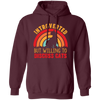 Introverted But Willing To Discuss Cats, Retro Cats Pullover Hoodie