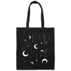 Sky With Full Of Moon And Stars, Full Stars Sky Canvas Tote Bag