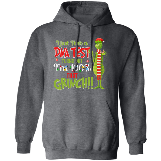 I Just Took A DNA Test, Turn Out I Am 100 Percent That Grinch, Trendy Halloween Pullover Hoodie