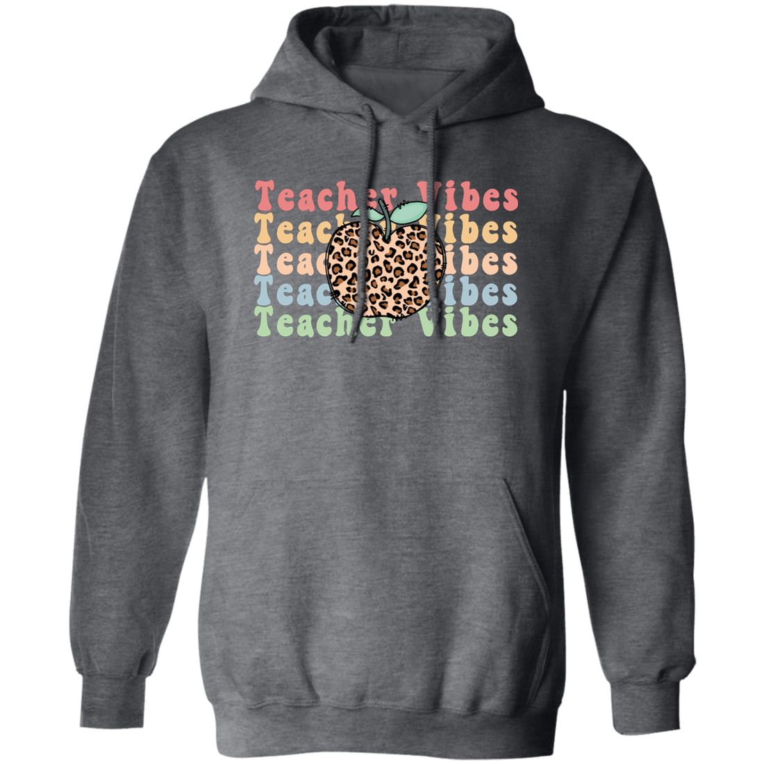 Teacher Vibes, Apple Lover, Apple Vibes, Groovy Teacher Pullover Hoodie