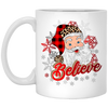 I Believe In You, Christmas Snowflake, Santa Claus, Merry Christmas, Trendy Christmas White Mug