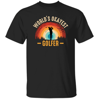 World's Okayest Golfer, Retro Golfing, Golf Player Unisex T-Shirt