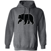 Bear Silhouette, Friendly Bear, Animal Silhouette Pullover Hoodie