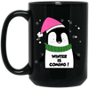 Winter Is Coming, Penguin Christmas, Love Winter, Merry Christmas, Trendy Chrismas Black Mug