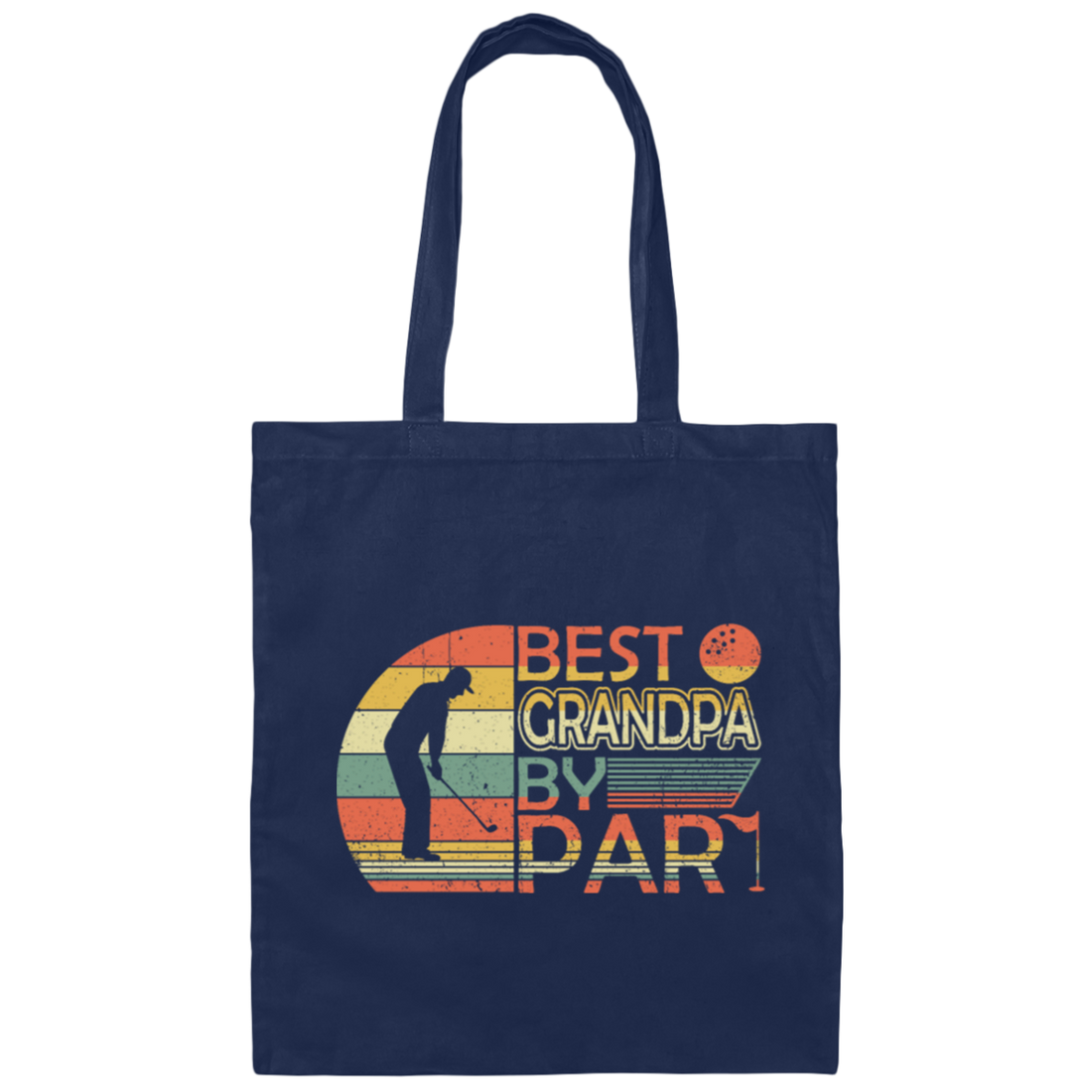 Retro Best Grandpa By Par, Best Dad Canvas Tote Bag