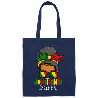 Juneteenth Queen, Messy Bun, Black Woman, Juneteenth Independence Day1865 Canvas Tote Bag