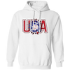 USA Flag, American Sunflower, Retro American Flower Pullover Hoodie