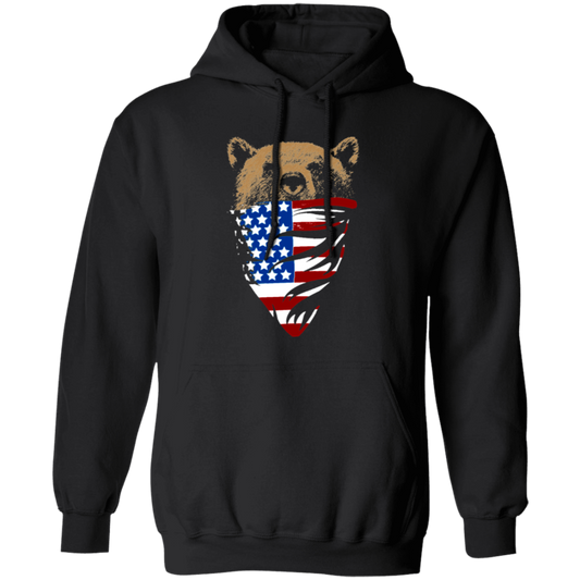 American Wolf, Wolf Lover Gift, Best Wolf, American Flag, Love Dog Pullover Hoodie