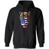 American Wolf, Wolf Lover Gift, Best Wolf, American Flag, Love Dog Pullover Hoodie