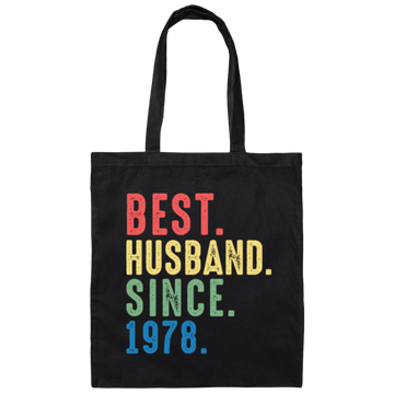 Best Husband Since 1978, 1978 Anniversary, 1978 Wedding Gift Canvas Tote Bag