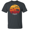 Trekking Camping Hiking Vintage And Retro Camping Outdoor With A Tent And Animals Unisex T-Shirt