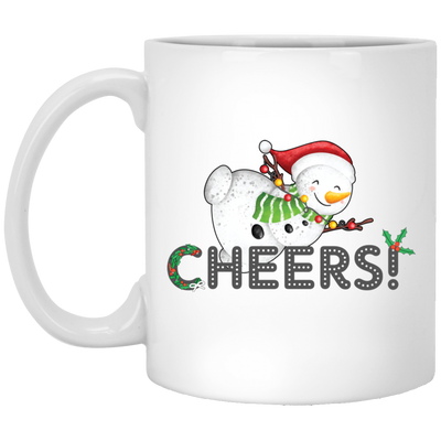 Cheers Christmas, Snowman Xmas, Merry Christmas, Trendy Christmas White Mug