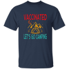 Funny Vaccination and Camping Hiking Vaccinated Gift For Camping Lovers Vintage Unisex T-Shirt