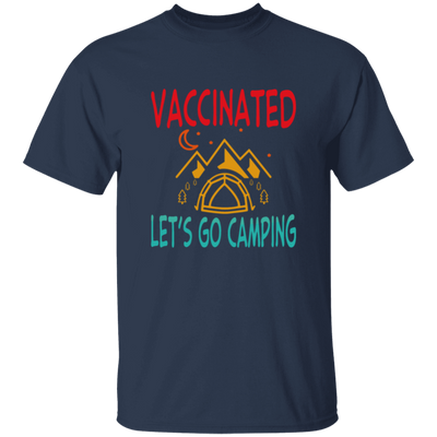 Funny Vaccination and Camping Hiking Vaccinated Gift For Camping Lovers Vintage Unisex T-Shirt