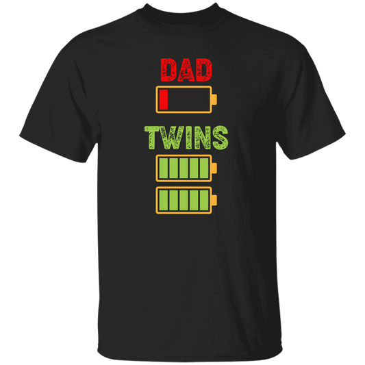 Dad Of Twins, Father's Day Gift, Dad Out Of Battery Unisex T-Shirt