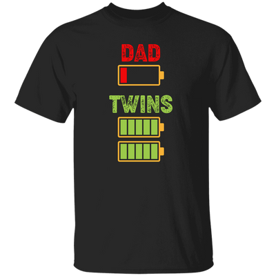 Dad Of Twins, Father's Day Gift, Dad Out Of Battery Unisex T-Shirt