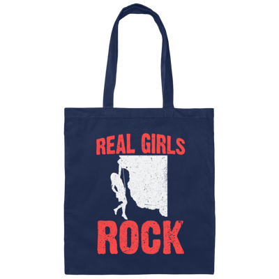 Real Girls Rock, Climbing mountain Gift Canvas Tote Bag