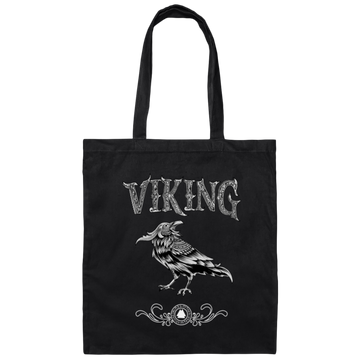 Viking Raven Bird Nordic Style Norseman Norse Canvas Tote Bag
