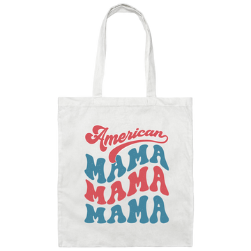 Retro Mama, American Mama, Mother America, Mommy Canvas Tote Bag