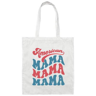 Retro Mama, American Mama, Mother America, Mommy Canvas Tote Bag