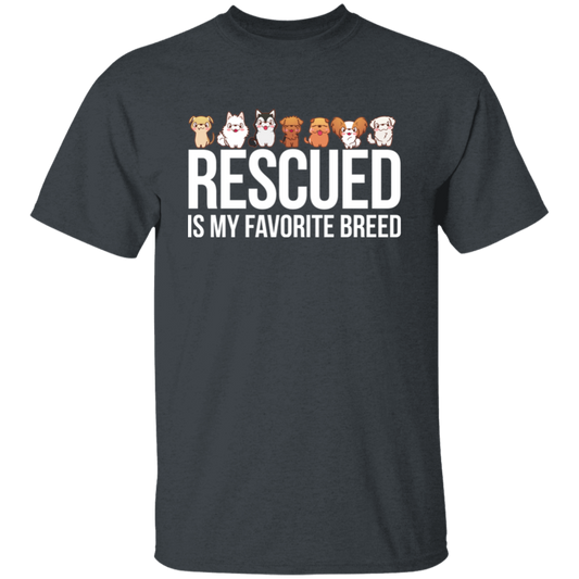 Rescued Is My Favorite Breed, Cute Dogs, Mini Dog Unisex T-Shirt