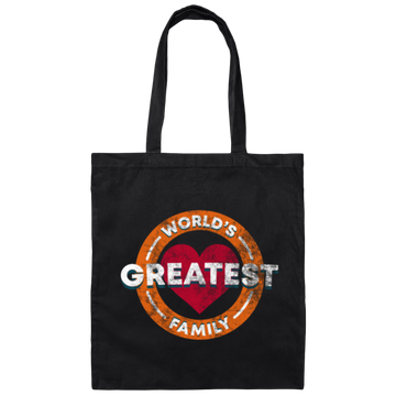 Saying World's Greatest Family, Family Meeting, Family Member Gift Canvas Tote Bag