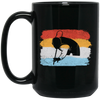 Billiard Player, Billiard Lover, Retro Billiard, Billiard Silhouette Black Mug