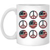 Peace American, Smiley Emotion, Smile America, Peace Smile White Mug